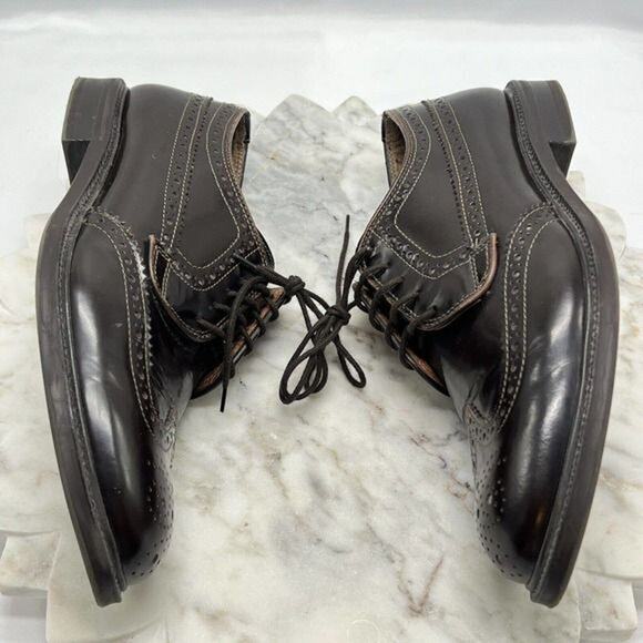 Stafford Executive Sz 9.5M Oxford Burgundy Leather Wingtip Brogue Lace Shoes main image 8